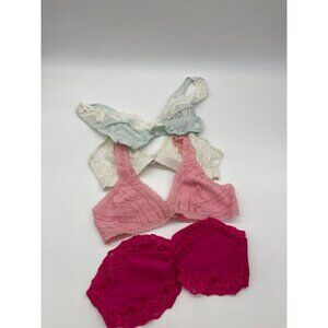Vintage Lot or 4 1970's Bras by Mary Jones Van Raalte Cotton and Silky Sexy Cute